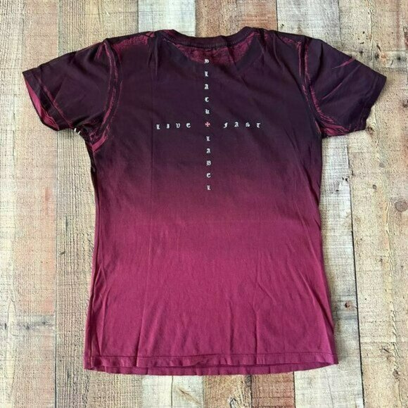 Affliction Black Label hyper speed jewel graphic black tshirt women's large - Picture 6 of 7